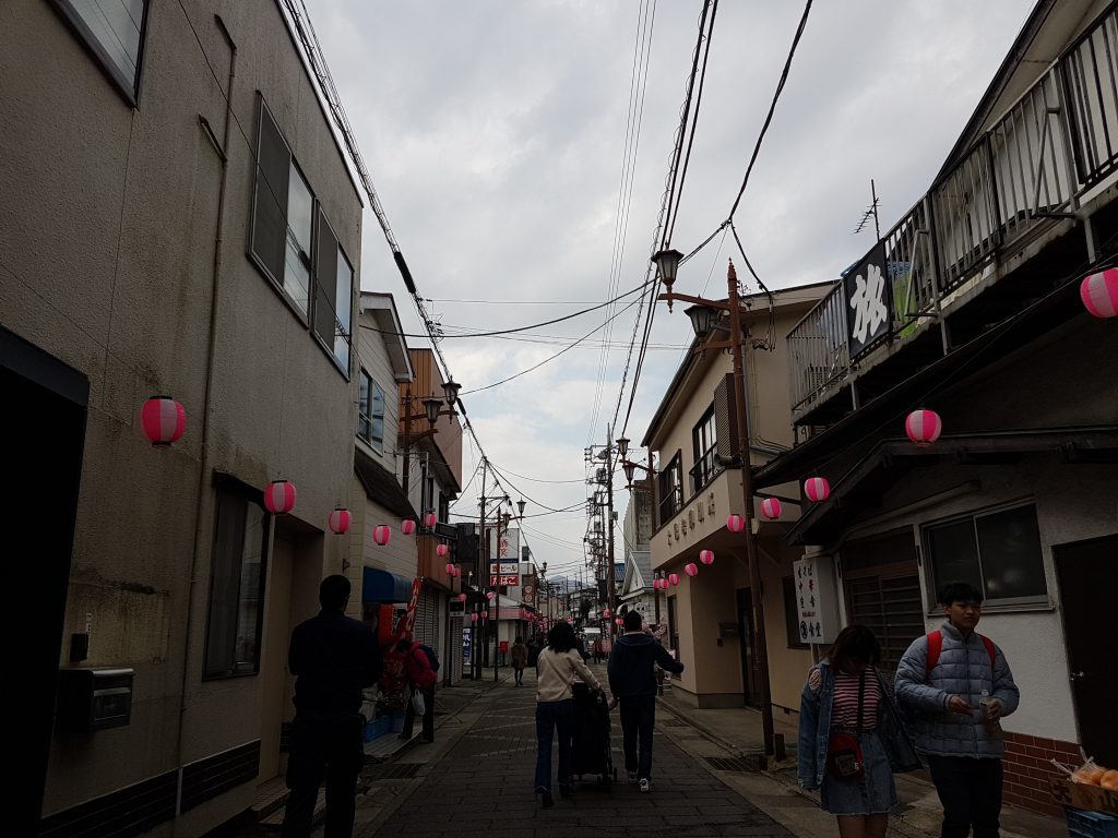 Walk from Shin-Matsuda Station to the kawazuzakura cherry blossom park.