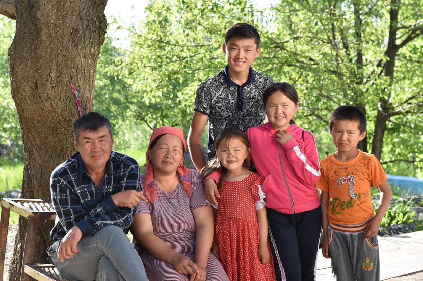 Beautiful Kazakh family photo