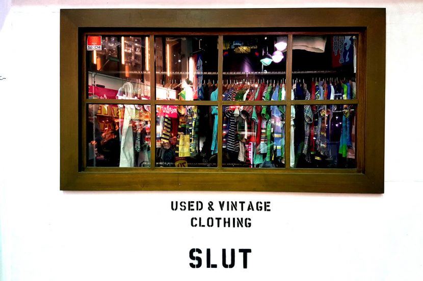 SLUT, the name of a vintage clothing store in Koenji