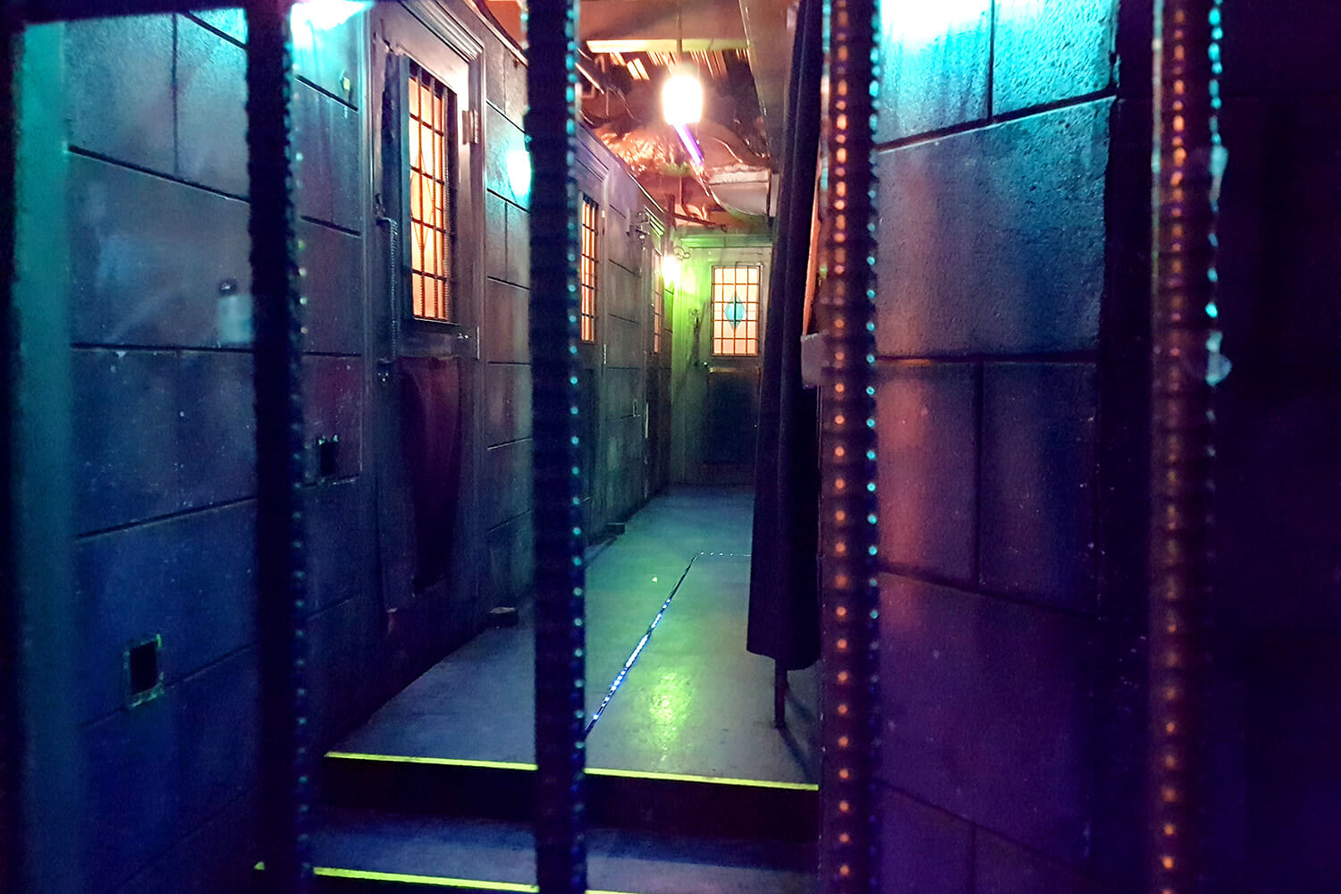 Inside a jail cell private dining room at The Lockup Shinjuku
