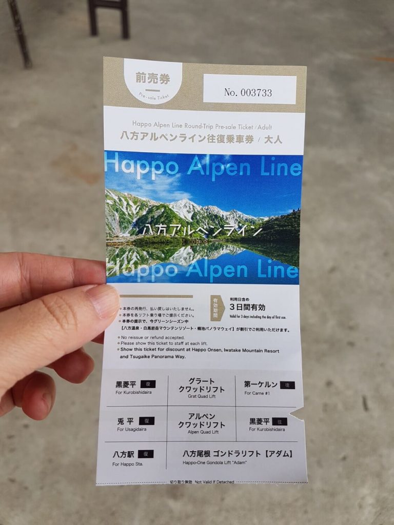 Essential pass for those hiking to Happo Pond