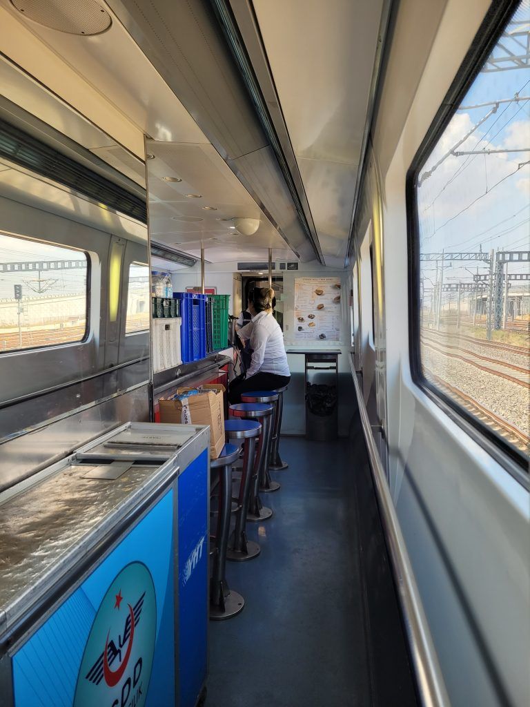 Dining car in YHT