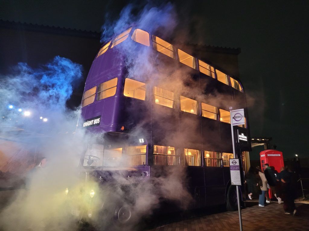 Lighted up Knight Bus