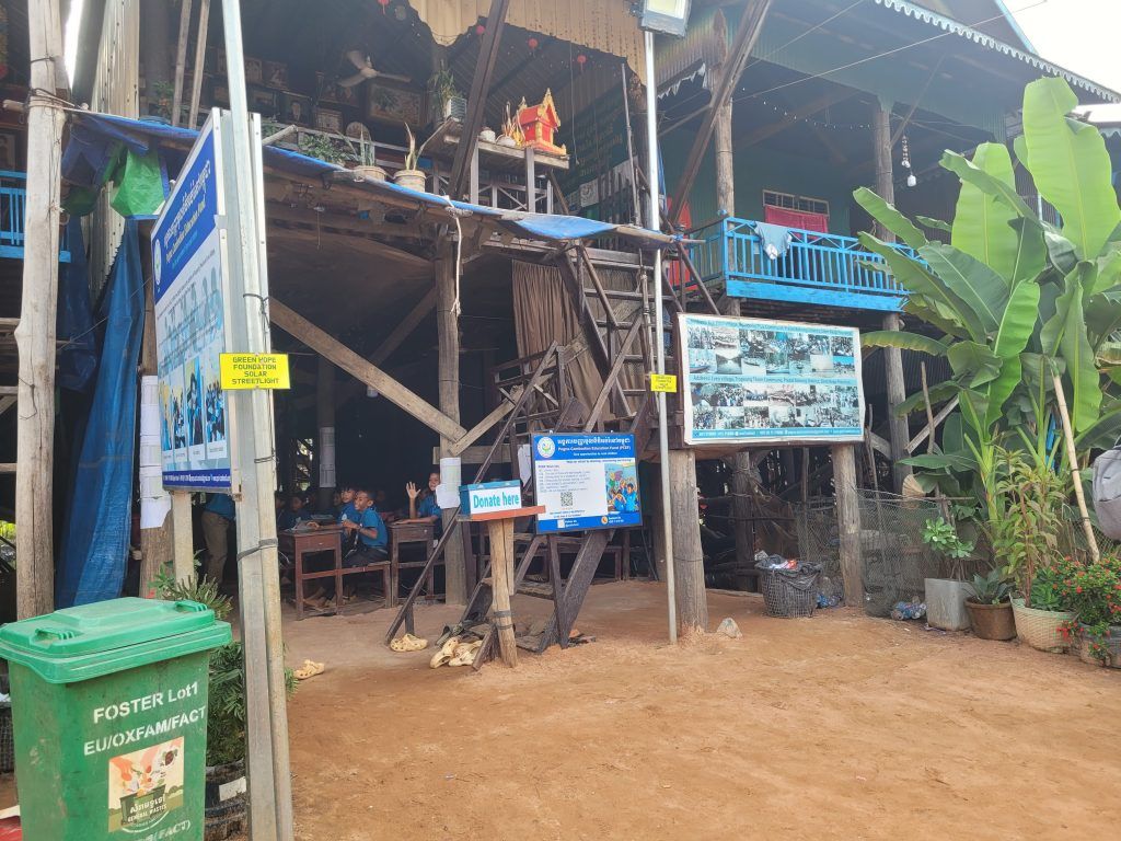 School in session at Kampong Phluk Floating Village