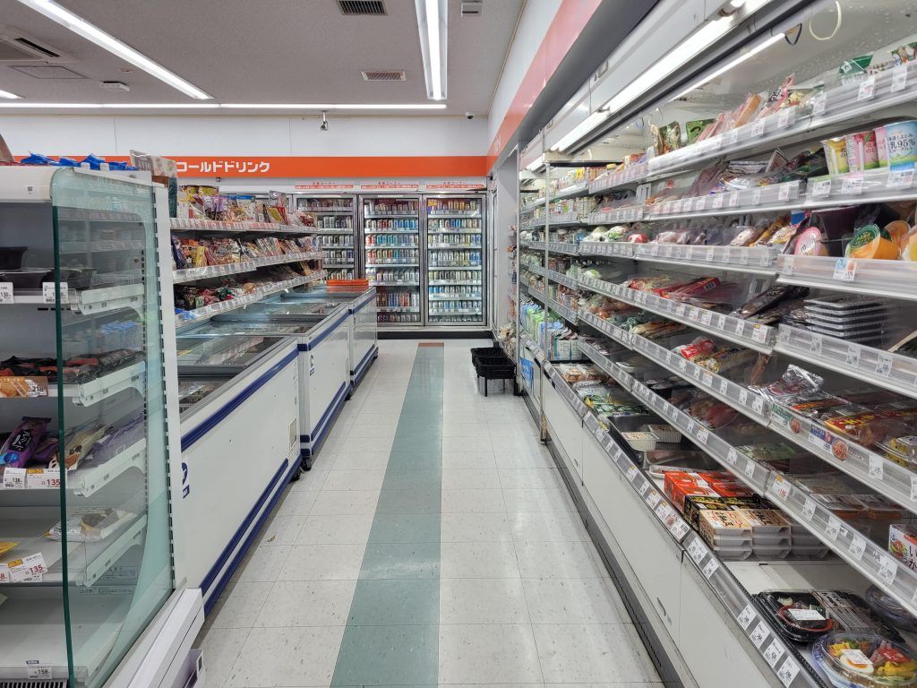 Aisles of food at Seicomart
