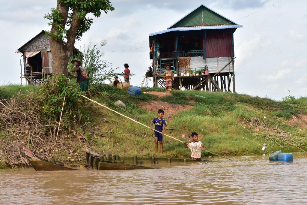 Children at Kampong Phluk Floating Village